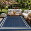 Tapis intérieur / extérieur tissé à plat en jute bleu marine / ivoire Border-1331785610-1331785614