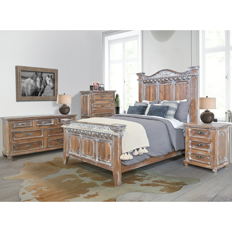 Río Hondo Bed, White/Tan, Queen