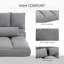 Canapé convertible Homcom, canapé-lit pliant, chaise longue d'invité avec coussins, dossier réglable-2016835294