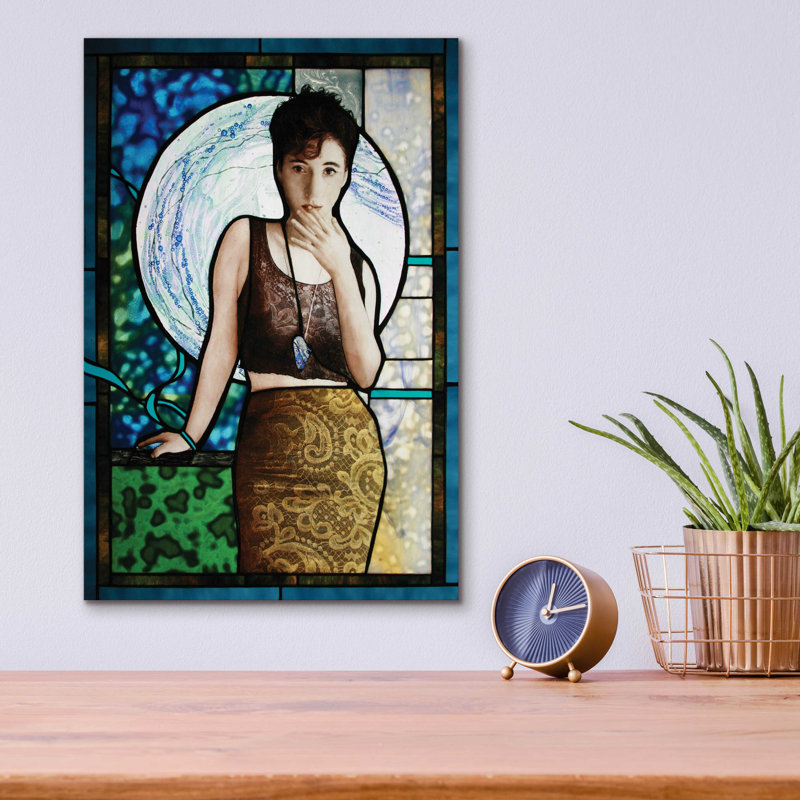 «Blueheart» par Rita Shimelfarb, H 16 po x l 12 po x P 0,13 po