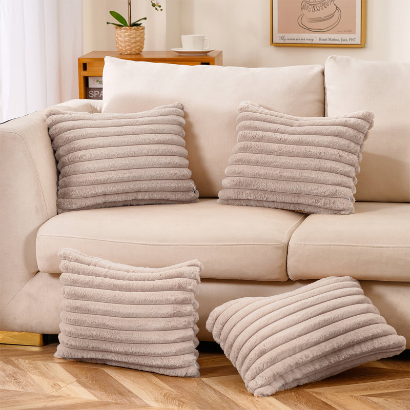 Coussin , Polyester/ Bourre en polyester, Crème