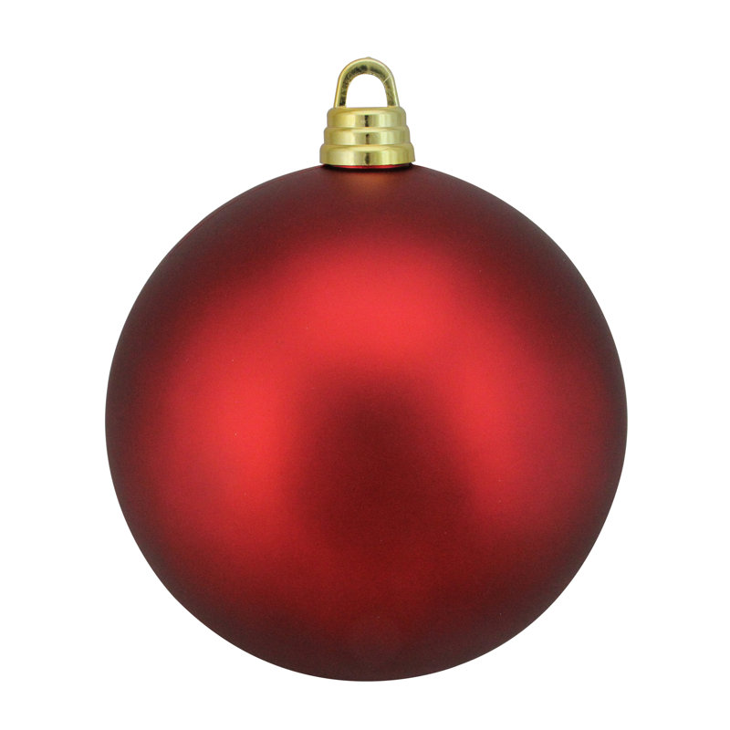 Red Hot Shatterproof Matte Christmas Ball Ornament 12" (300mm)
