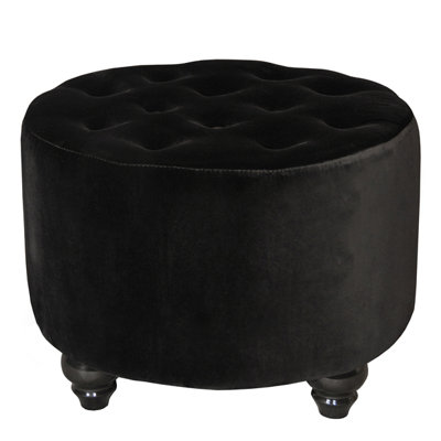 Glamour 55cm Wide Tufted Round Cocktail Ottoman