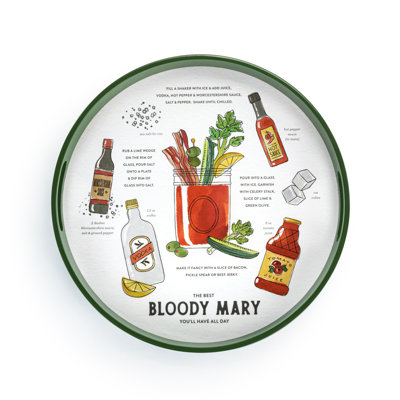 Bloody Mary Round Serve Tray - 18In