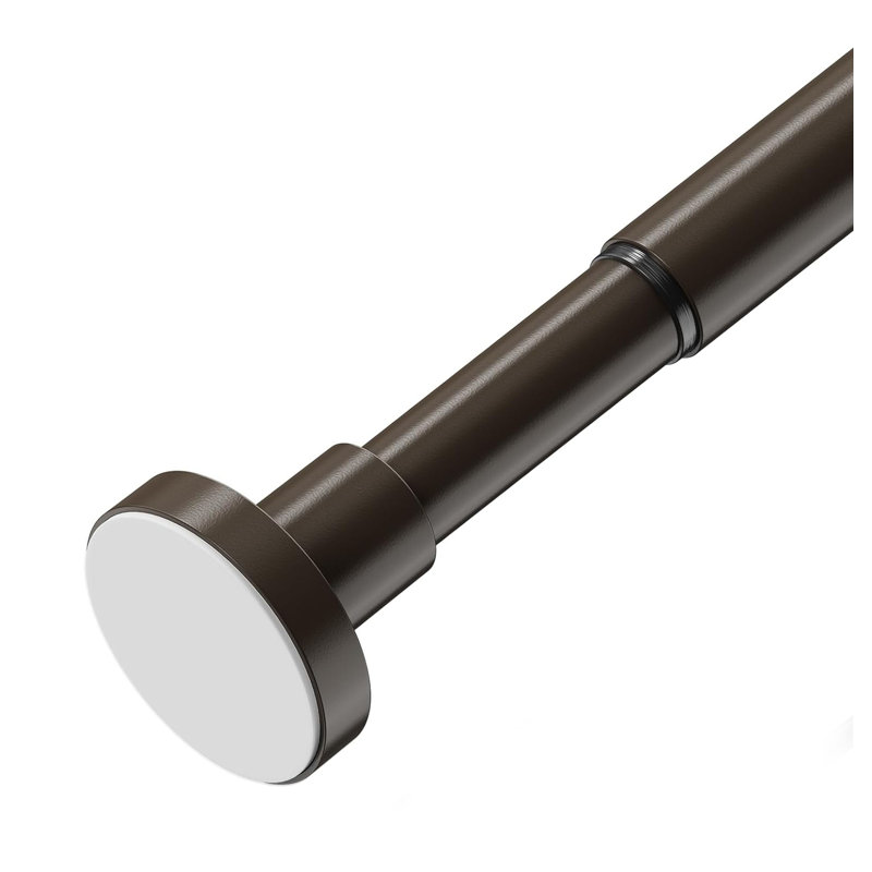 48cm Straight Tension Shower Curtain Pole & Hook Set, Bronze