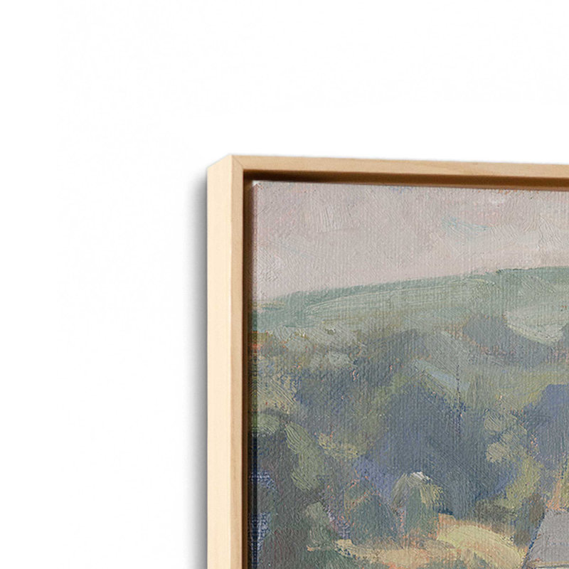 «New England Countryside Home» par Stephen Calcasola, reproduction d'art sur toile, H 18 po x l 24 po, Tan