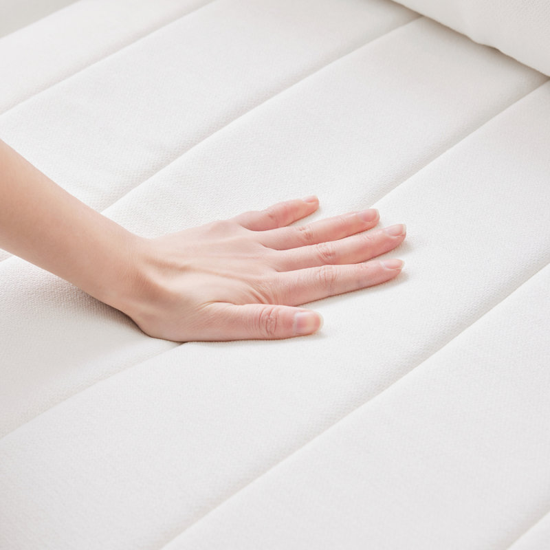 Canapé modulaire moderne à rayures verticales 89 * 79 ", Tissu blanc