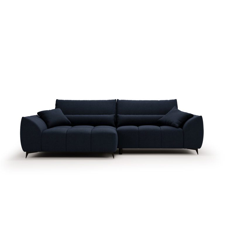 3 Seater Corner Sofa, Blue, Left Hand Facing