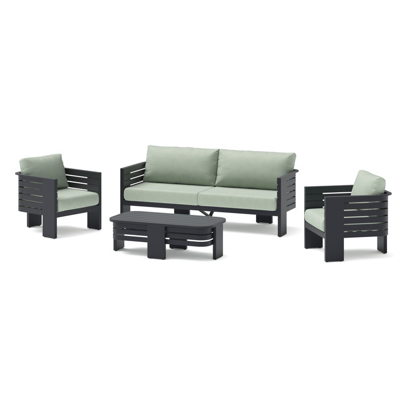 Ari 4Pc Deep Seating Furniture Set, Cast Oasis