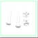 Universal White Plastic Toilet Seat Hinge Bolt Screws - Top Mount Replacement with Plastic Nuts
