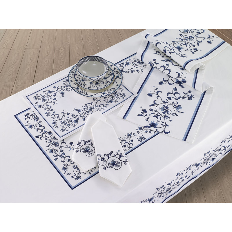Blue and White Cotton Portofino Napkin Set of 4