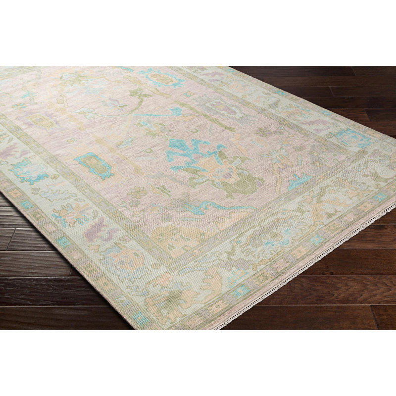 Rectangle Ushak Wool Area Rug, Rectangle 2' x 3'