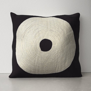 Black Chunky Linen 22 Throw Pillow - Hudson Grace