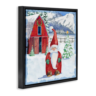 Cadre flottant Frosty Barn Gnome, design par Paul Brent