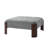 Savanna Modern 40" Round Chenille Cocktail Ottoman with Solid Wood Legs-1655760365