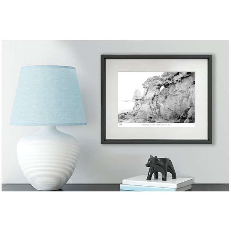 Heysham, Fairy Chapel Rocks 1912 1 Piece Single Picture Frame Wall Art, 45cm H x 60cm W x 2.3cm D