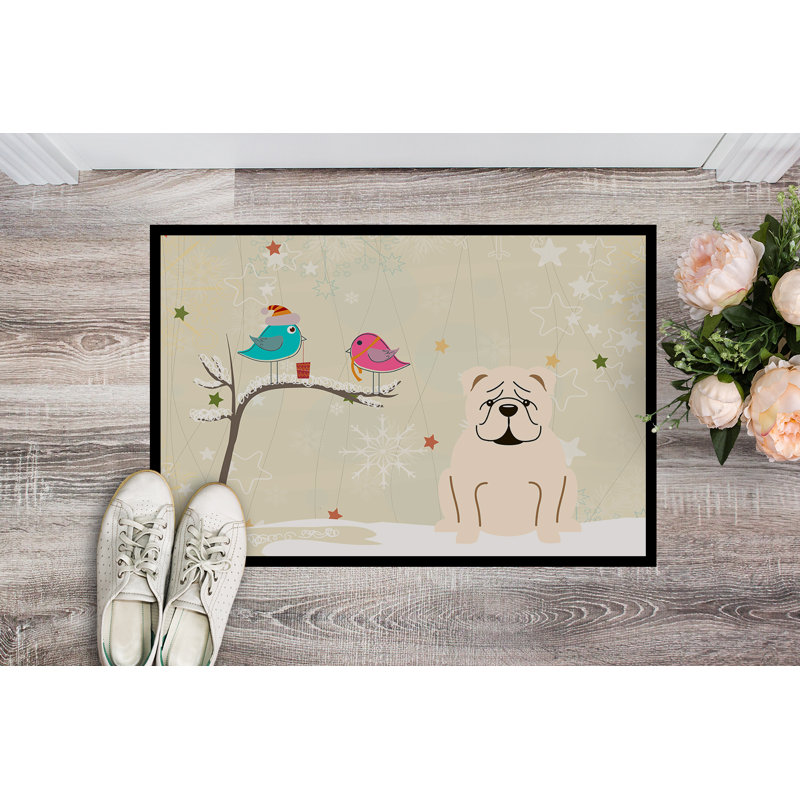 Paillasson d'extérieur Equelle, Blanc / Beige, Rectangle 1 pi 6 po x 2 pi 3 po