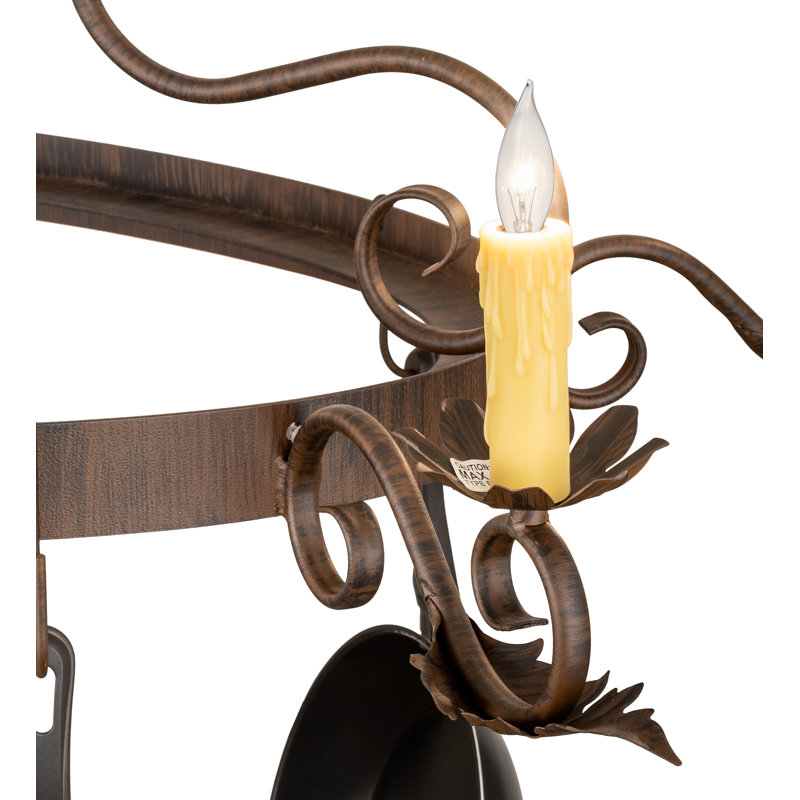 54" Long Elara 4 Light Pot Rack