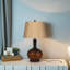 Lampe de table 27 po, cuivre noir