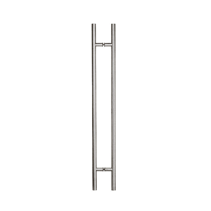 Poignée de porte longue, poignée de porte d'entrée ronde en forme de «H», acier inoxydable 304, Satin