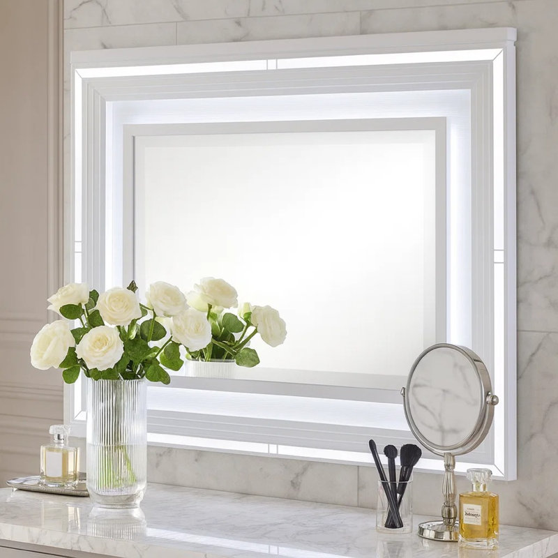 Miroir moderne pour commode lumineuse