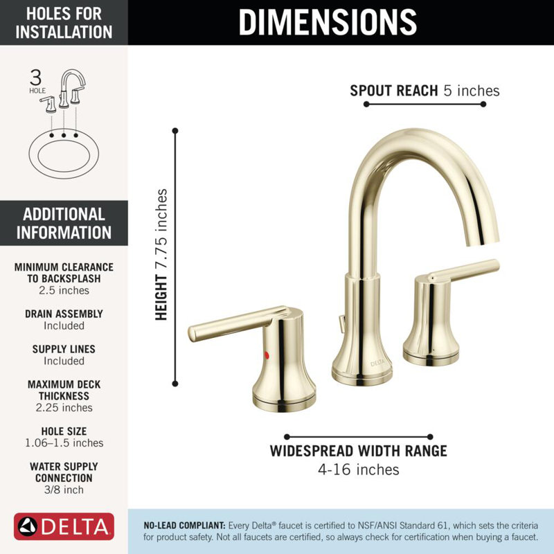 Two Handle Widespread Bathroom Faucet