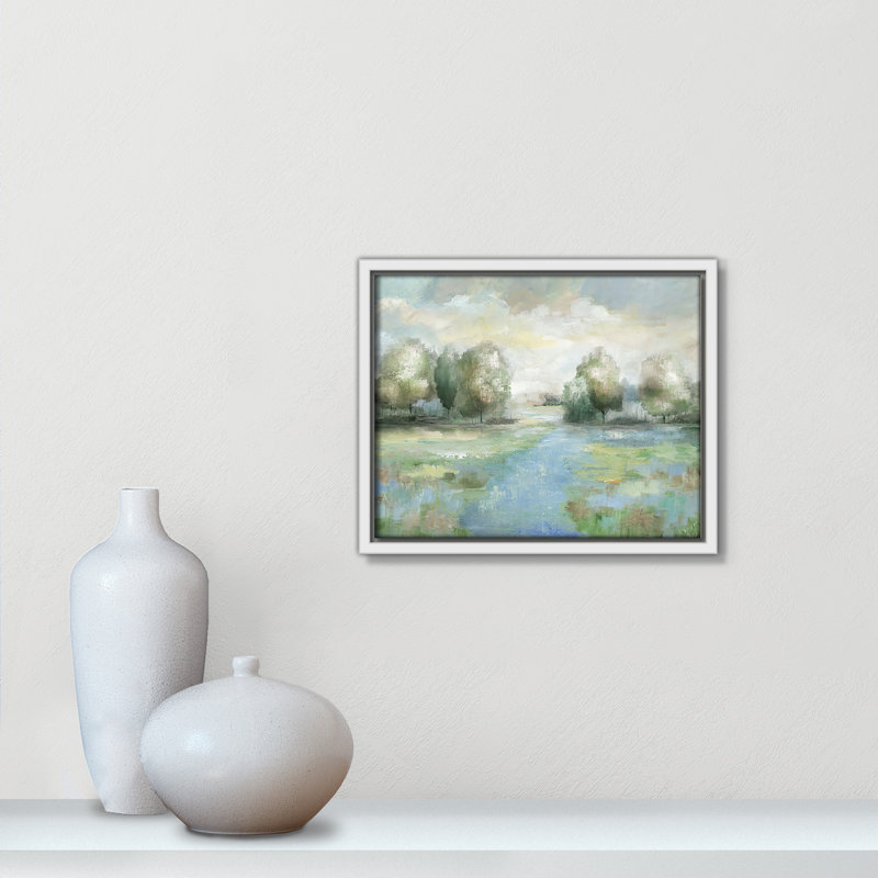 «Cleotis Into the Woods» par Nan, H 9,5 po x l 11,5 po, Blanc