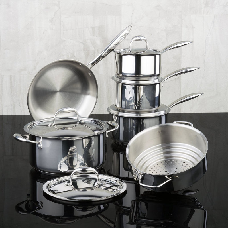 Ensemble 11 pièces de ustensiles de cuisine accolade en acier inoxydable meyer