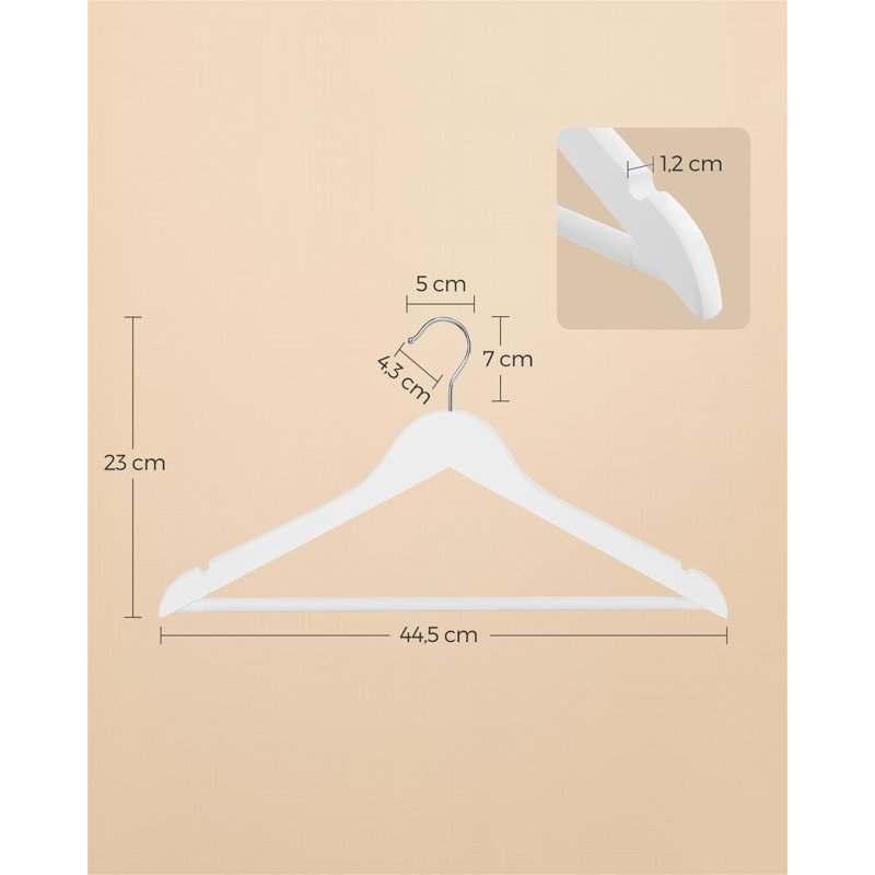 Beanland Manufactured Wood Standard Hanger, White