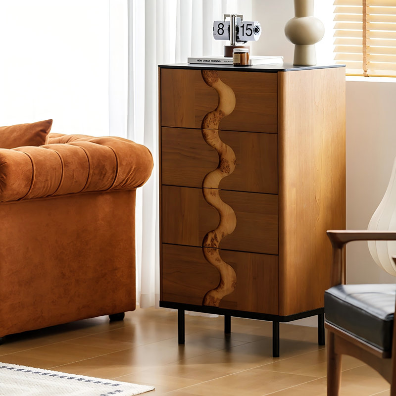 Commode 4 tiroirs 23,62 po Mid-Century