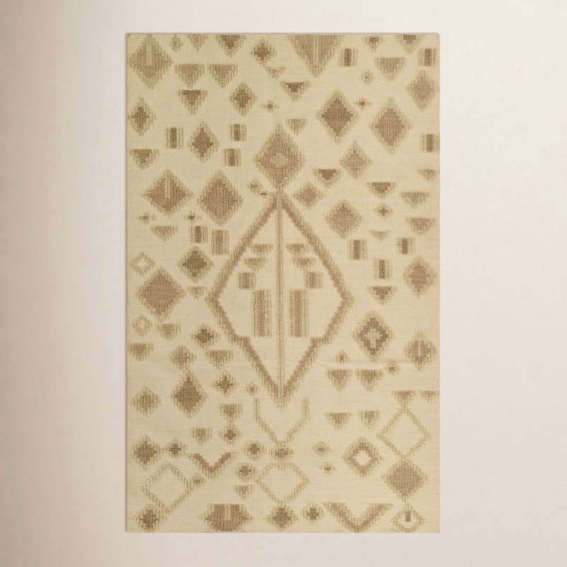 Bristol Geometric Area Rug in Beige/Brown, Rectangle 2' X 3'