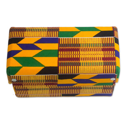 Boîte à bijoux en coton Kente Treasure