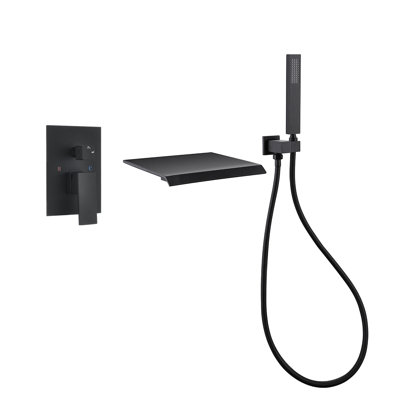 2 Handle Wall Tub Filler with Diverter