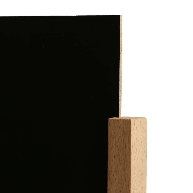 Tableau noir réversible autoportant, H 9,84 po x l 11,3 po, Bois naturel