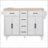 56.5" Rolling Kitchen Cart with Drop Leaf, Power Outlet, and Ample Storage for Modern and Rustic Kitchens-851518252