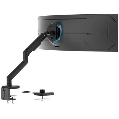 Support de moniteur robuste avec bras d'amortisseur