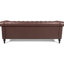 Fauteuil carré 85,12 po pour 3 places, cuir d'unité centrale brun foncé, coussins amovibles, largeur chic et pratique de 85,12 po, style exquis-623464040