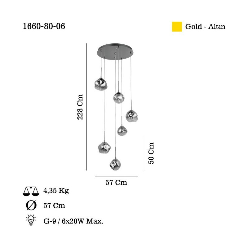 Élégant lustre noir et blanc, structure en métal, 18 po x 15 po | Hauteur réglable: 19,7 à 89,8 pouces | 6 x ampoules G9 incluses (20 W maximum) | IP20, luminaire moderne pour la maison et le bureau