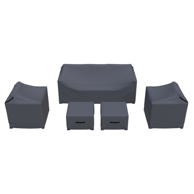 Brezae Wicker Outdoor Conversation Set Group Seating Patio Furniture Covers