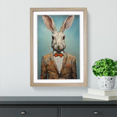 Hare Dadaism - Single Picture Frame Print on Wood