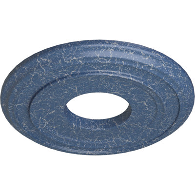 Endurathane Classic Ceiling Medallion, 12 3/8"OD x 4"ID x 1 1/8"P (Fits Canopies up to 7 1/4"), Hand-Painted Americana Crackle Finish