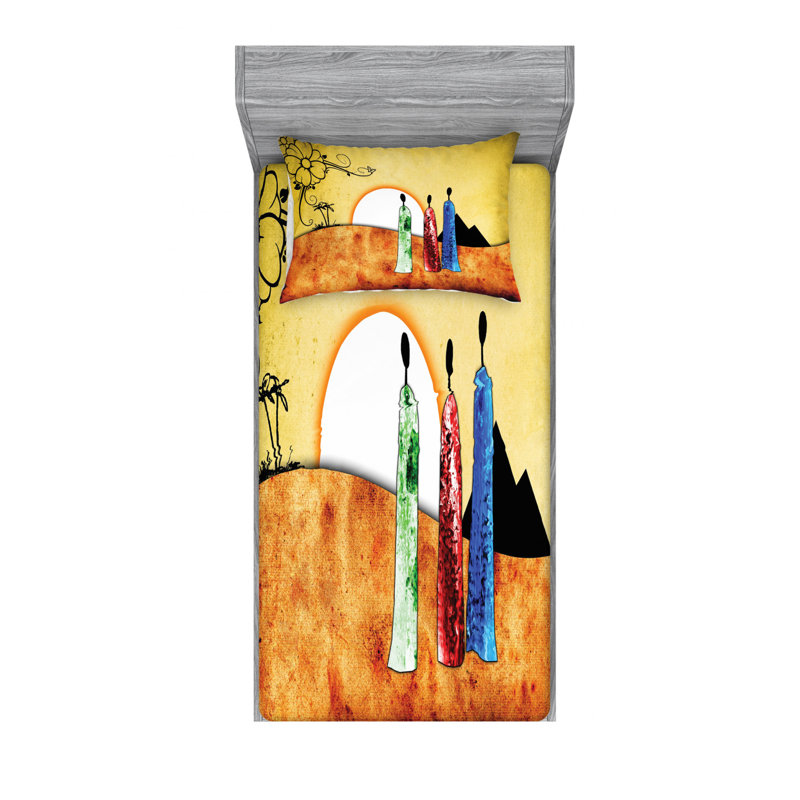 Microfiber Sheet Set, Twin Sheet Set with Fitted Sheet