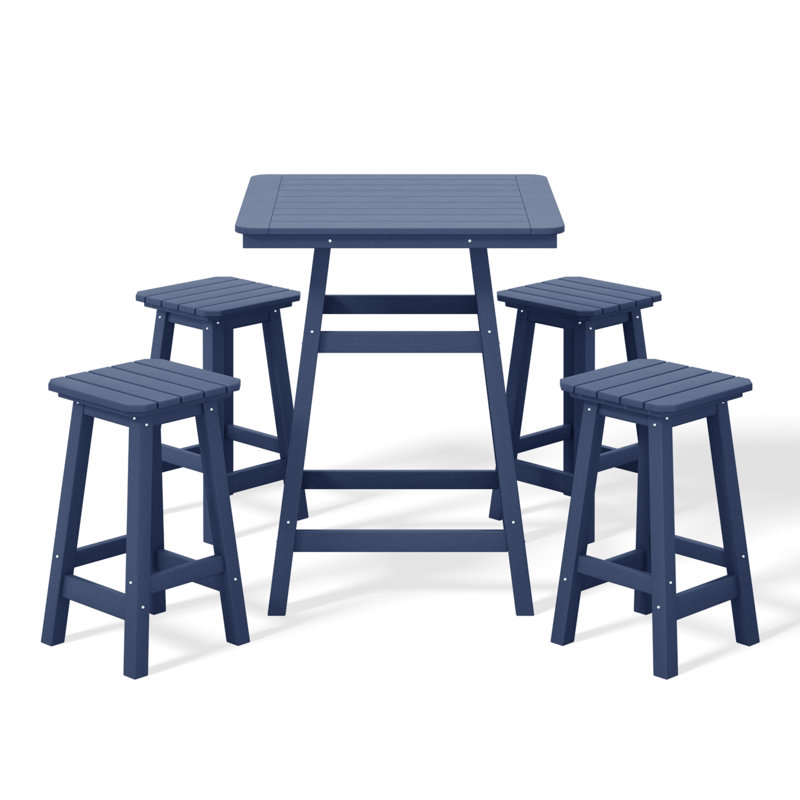 Laguna 5-Piece Square Counter Set, Navy