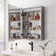 Armoire de salle de bain pour miroir de salle de bain 20 x 28 pouces - lumières à DEL, brouillard, imperméable, à intensité variable, tactile, à fixation murale en verre. 3000K 6000K`` Interrupteur, Rangement