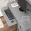 Petit bureau d'ordinateur avec huche gris Cape Cod-569938661