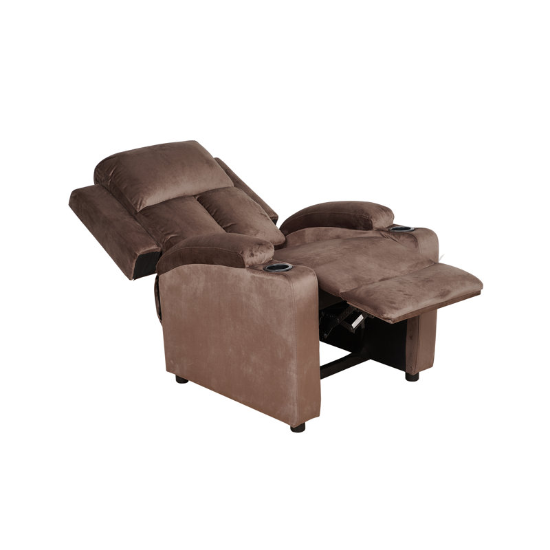Chaise inclinable, Microfibre / microsuède brun