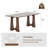 71" Sintered Stone Dining Table for 6 with Unique Solid Ash Wood Legs