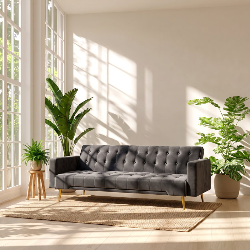 Twin 75.2 " Upholstered Convertible Sofa
