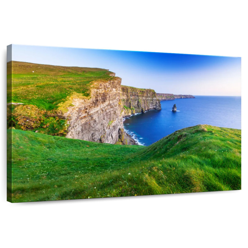 Vue du paysage marin de Kavia aux falaises de Moher, H 24 po x l 36 po