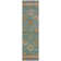 Machine Washable Indoor/Outdoor Xhevrie Teal Rug